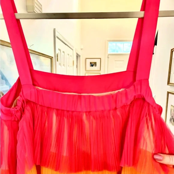 Anthropologie- Hutch Rainbow Tiered Midi Dress - Picture 3 of 4